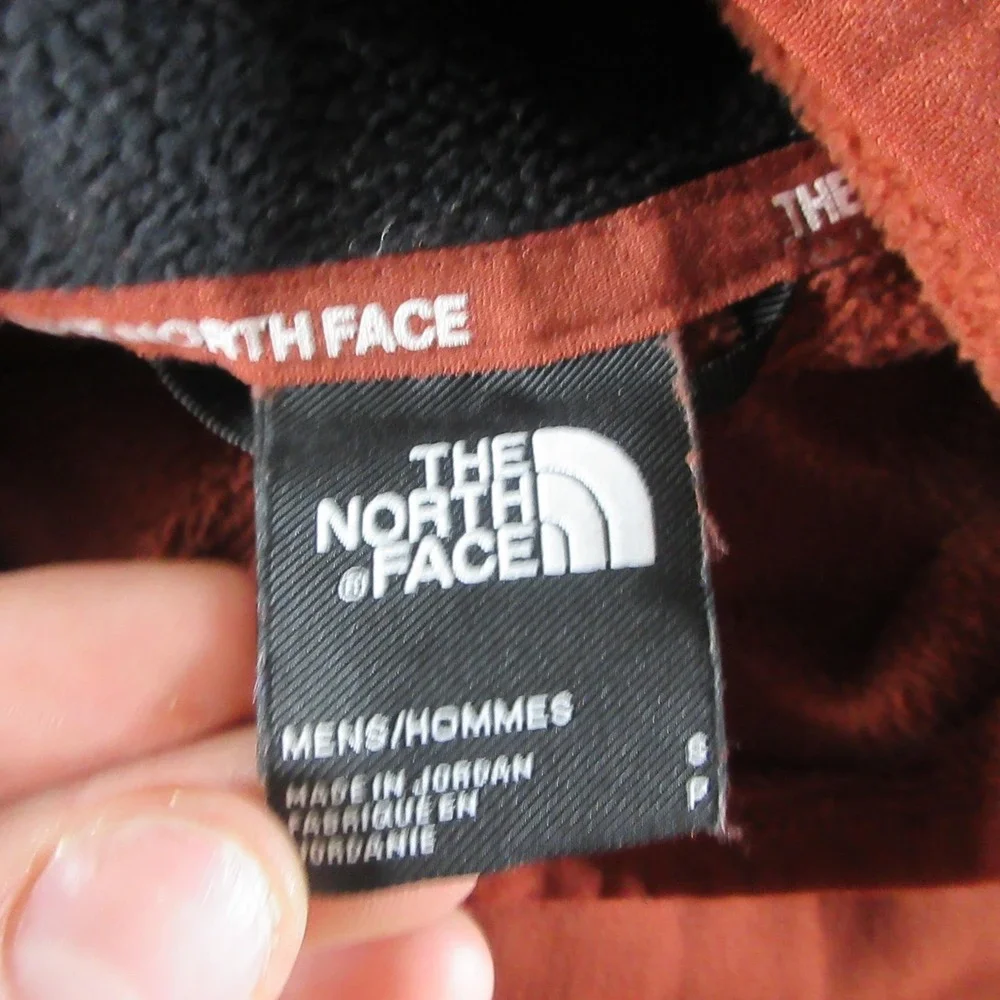The North Face Jacket Mens S Orange Gray Tekware FlashDry Hooded Full Zip Hiking